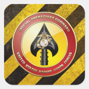 Sticker Carré USMC Opérations spéciales (MARSOC) [3D]