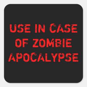 STICKER CARRÉ UTILISATION EN COQUE DE ZOMBIE APOCALYPSE