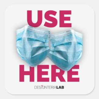 Sticker Carré Utiliser le masque ici