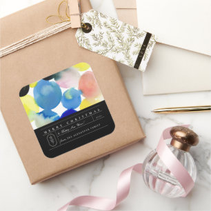 Sticker Carré Vacances d'Art Moderne Coloré