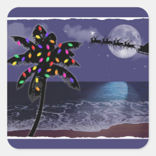 Sticker Carré Vacances de Noël Ocean Moon