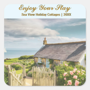 Sticker Carré Vacances en gite Laisser Cabine d'été Photo