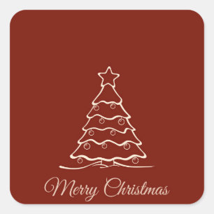 Sticker Carré Vacances Joyeux Noël