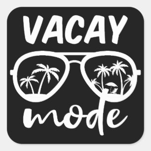 Sticker Carré Vacay Mode II - Vacances en famille