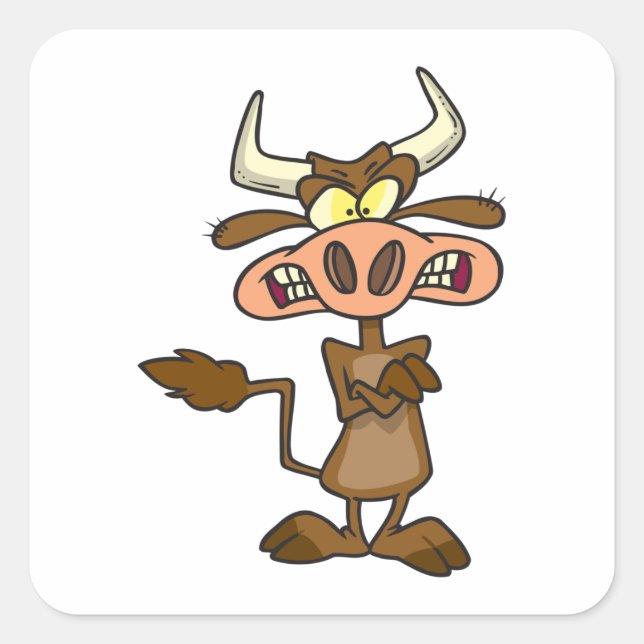 Sticker Carré Vache folle (Devant)