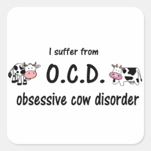 Sticker Carré Vache OCD