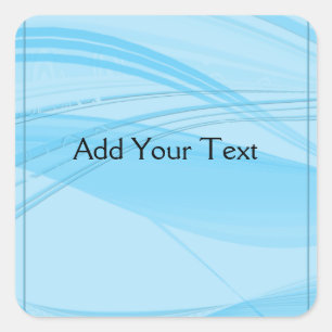 Sticker Carré Vagues bleues