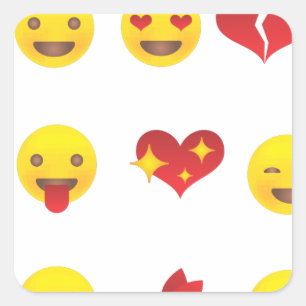 Sticker Carré Valentine Emojis