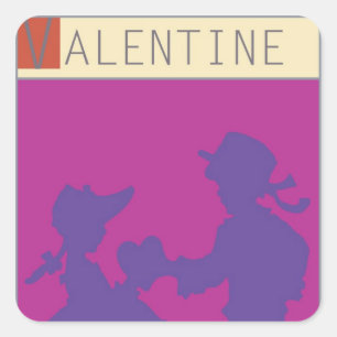 Sticker Carré <Valentine>par Steve Collier