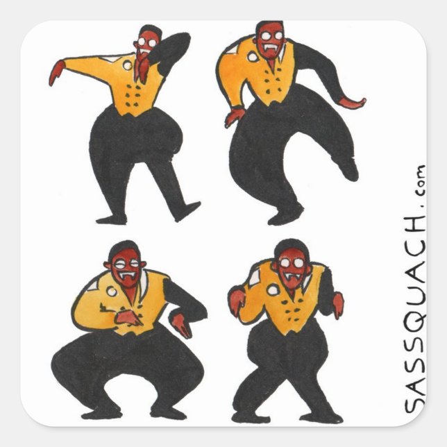 Sticker Carré Vampire Hammer (Devant)