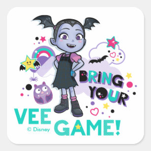Sticker Carré Vampirina  Apportez Votre Jeu Vee!