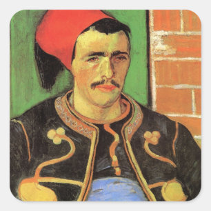 Sticker Carré Van Gogh, Le Zouave, Impressionnisme d'époque