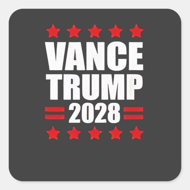Sticker Carré Vance Trump Election présidentielle 2028 Politique (Devant)