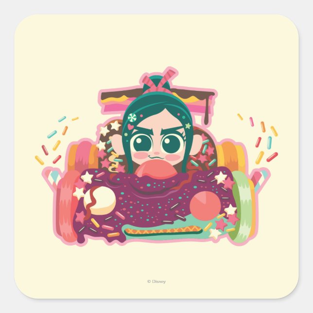 Sticker Carré Vanellope Von Schweetz voiture de conduite (Devant)
