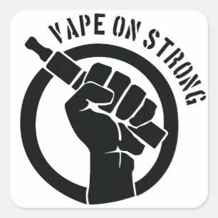 Sticker Carré Vape sur solide