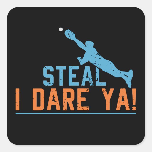 Sticker Carré Vapeur I Oser Ya - Baseball Softball Chemise Carré (Devant)