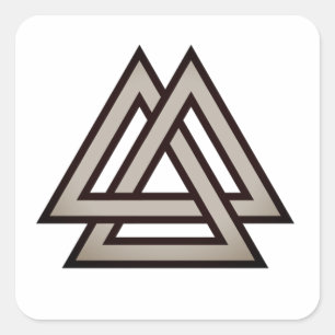 Sticker Carré Variante du symbole Valknut