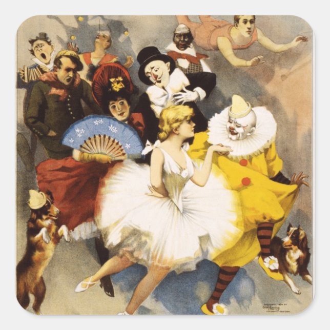 Sticker Carré Vaudeville - Le Sandow, Trocadero Vaudevilles (Devant)