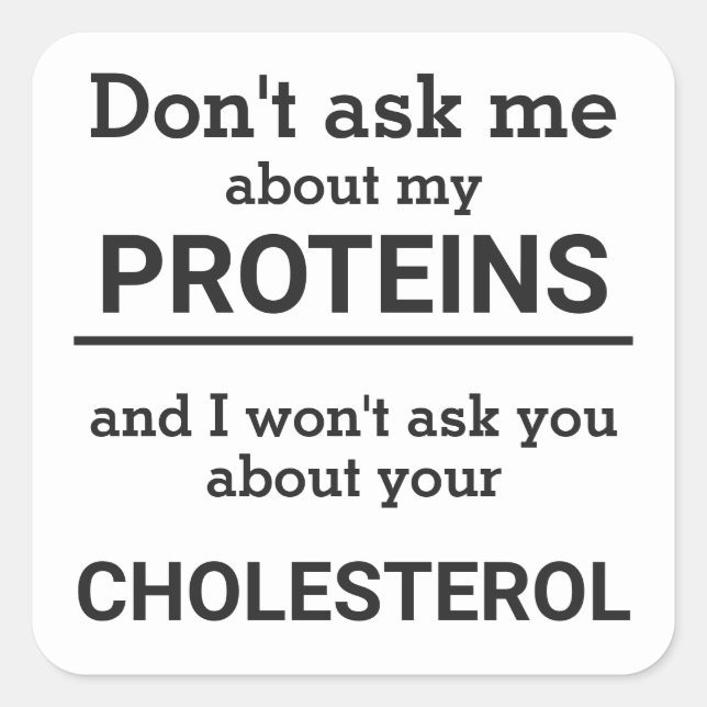 Sticker Carré Vegan - ne me questionnez pas sur mon plaisir prot (Devant)