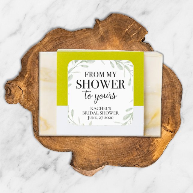 Sticker Carré Végétal De ma Douche à la vôtre Mariage (Créateur téléchargé)