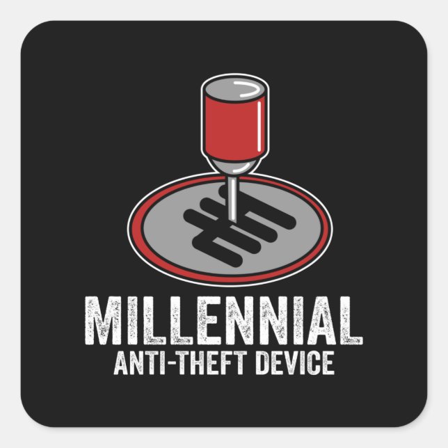 Sticker Carré Véhicule de transport manuel (Devant)