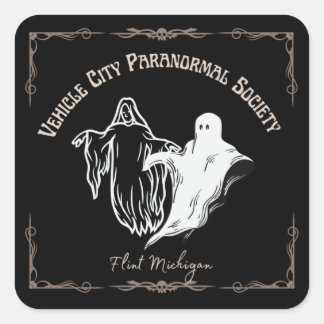 Sticker Carré Véhicule Ville Paranormal Society Flint Michigan