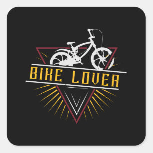 Sticker Carré Vélo - Amateur de vélo