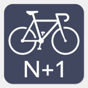 Sticker Carré Vélo N+1