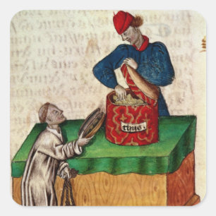 Sticker Carré Vendeur d'encens