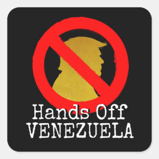 Sticker Carré venezuela, mains hors - logo anti trump