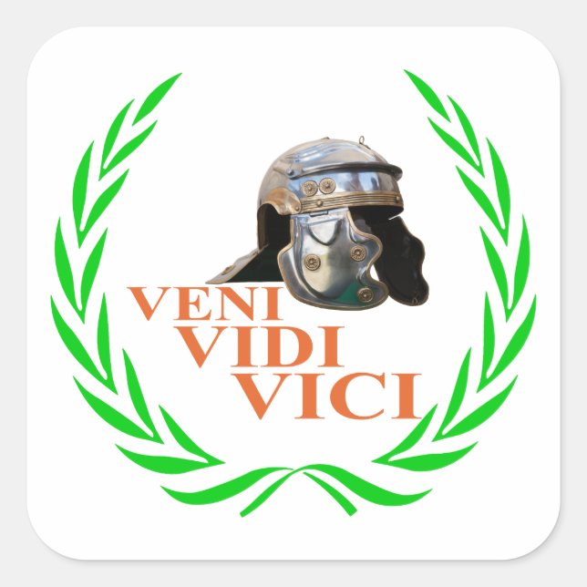 Sticker Carré Veni Vidi Vici (Devant)