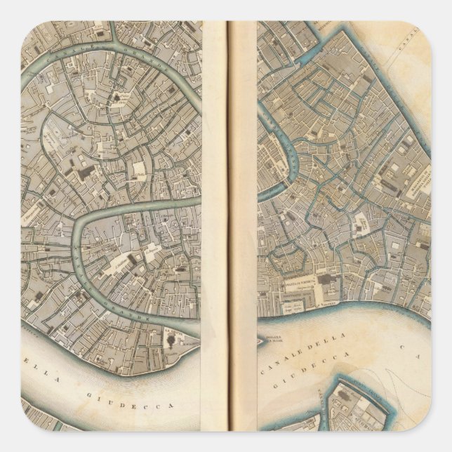 Sticker Carré Venice Venezia Venedig (Devant)