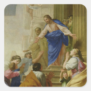 Sticker Carré Venite en tant que moi Omnes