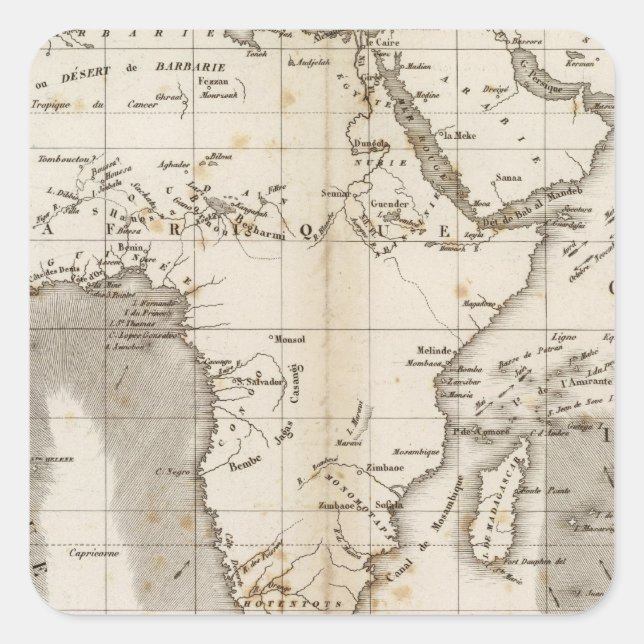 Sticker Carré Vents Afrique (Devant)