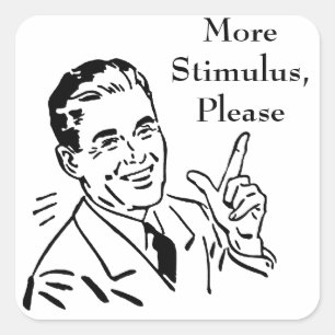 Sticker Carré Vérification vintage des plans de relance du gouve