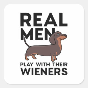 Sticker Carré Véritable Homme Wieners