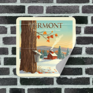 Sticker Carré Vermont vintage