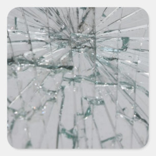 Sticker Carré Verre cassé