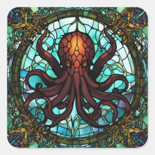 Sticker Carré Verre Cthulhu