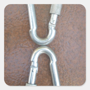 Sticker Carré Verrouillage : Conception de serrure de carabiner 