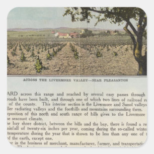 Sticker Carré Verso le comté d'Alameda