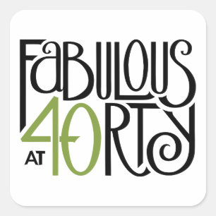Sticker Carré vert fabuleux 40