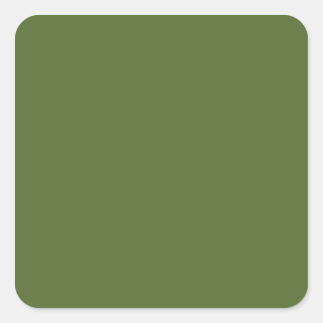 Sticker Carré Vert olive foncé (Devant)