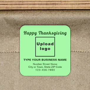 Sticker Carré vert pâle de Thanksgiving Business