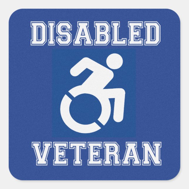 Sticker Carré Vétérinaire handicapé (Devant)