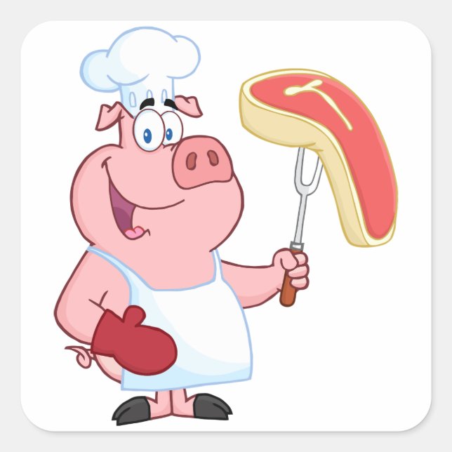 Sticker Carré Viande de Cuisine de porc (Devant)