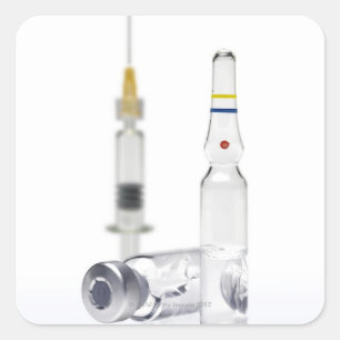 Sticker Carré Viaux contenant des médicaments pour injections et