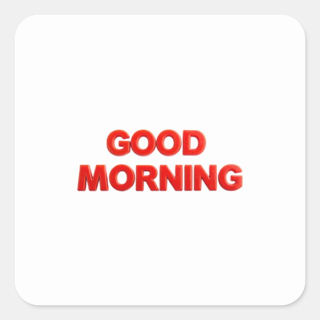 Sticker Carré Vibes de Bon Matin (Devant)