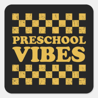 Sticker Carré Vibes maternelles Premier jour de l'école