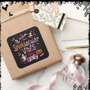 Sticker Carré Vibes Surnaturels Uniquement   ExDesigner   Hallow